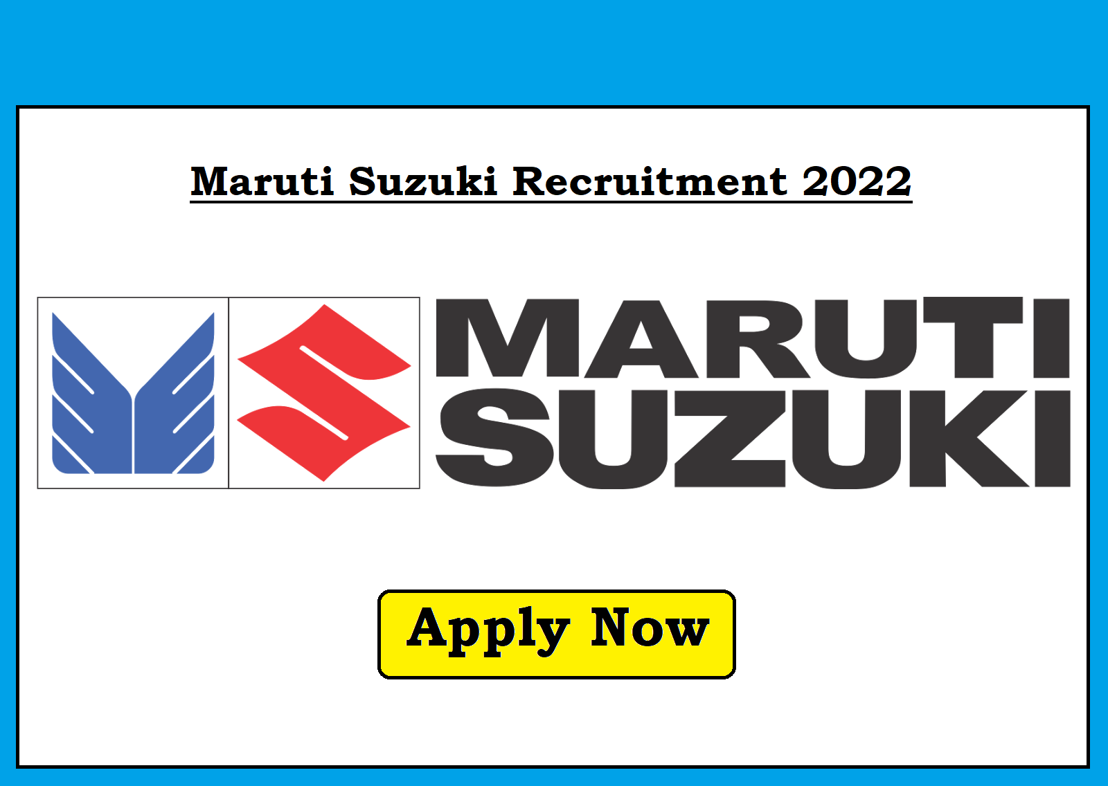 maruti suzuki recruitment 2022