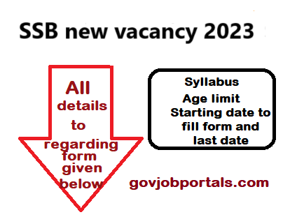 SSB new vacancy 2023