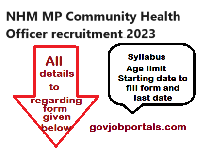 NHM MP Community Health Officer recruitment 2023