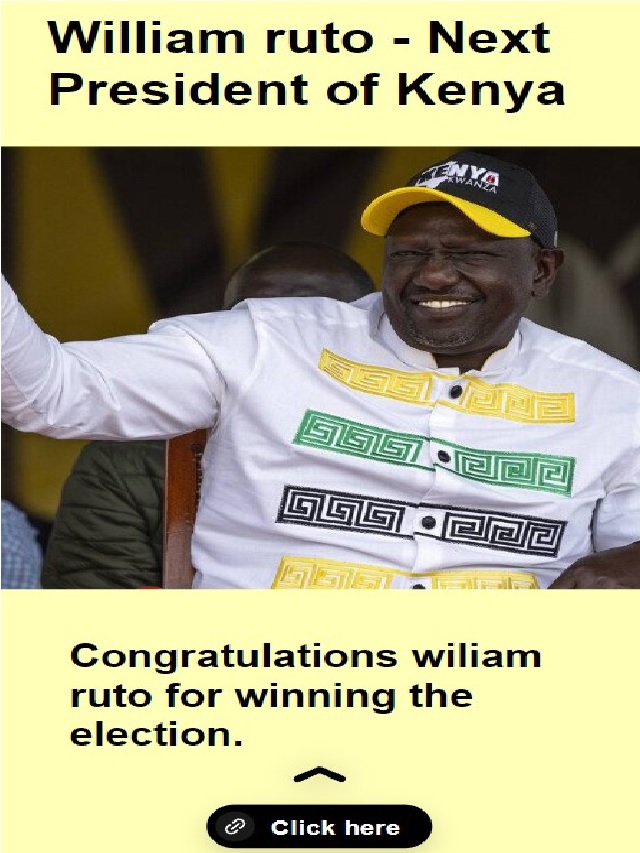 william ruto next president of Kenya