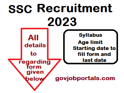 SSC new Vacancy 2023