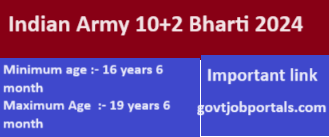 Indian Army 10+2 Bharti 2024